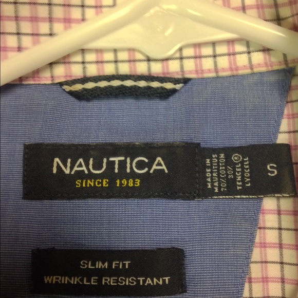 Slim Fit Nautica Short Sleeve Button Up - Picture 2 of 3